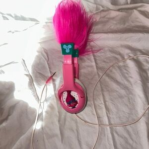 Trolls headphones for kids!  Great for the airplane or car!  Poppy’s hair! Pink